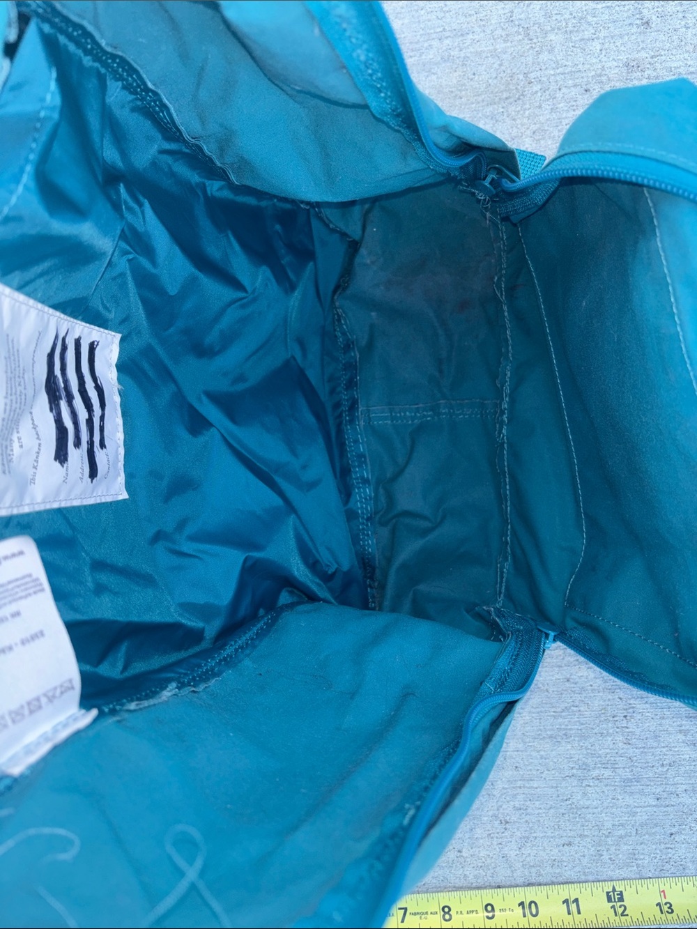 Fjallraven Kanken Backpack in Teal Blue - Picture 7 of 9